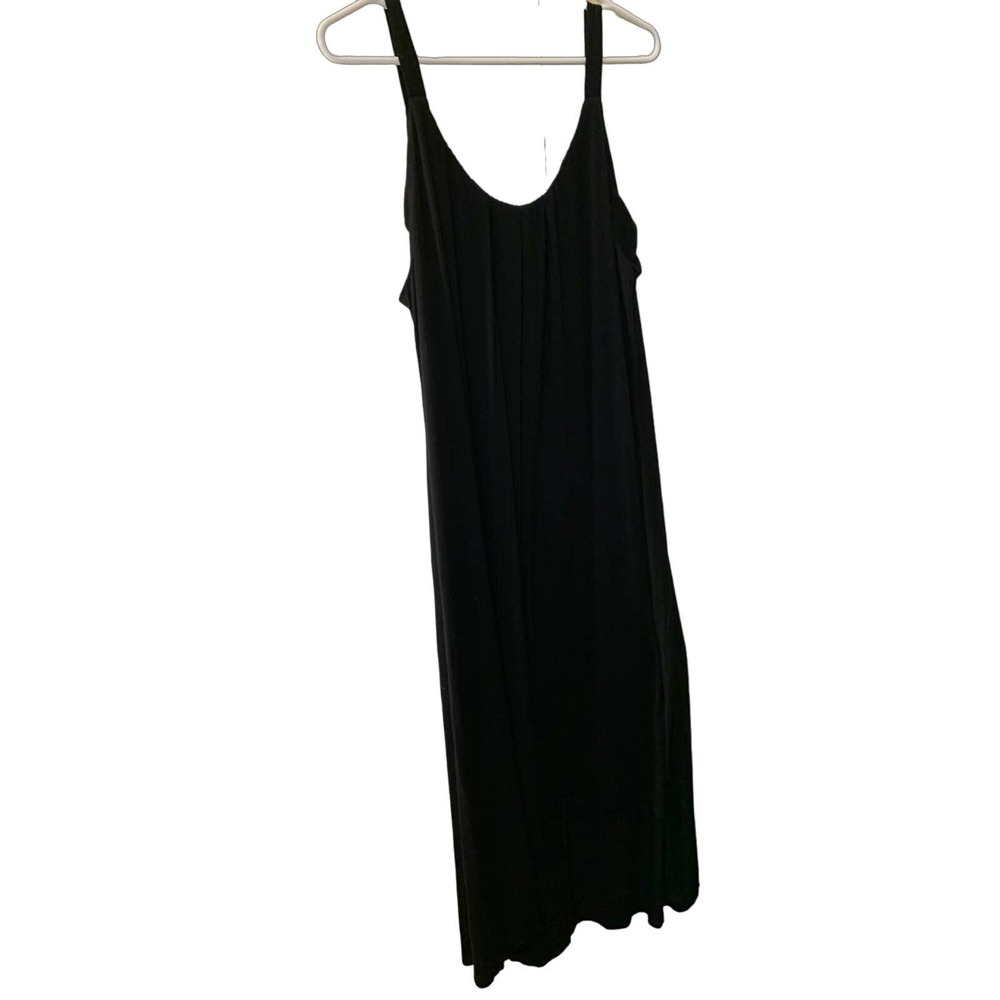 BOBEAU Black Sleeveless Tank Midi Dress Stretchy Slinky Flowy Womens 2X 18-20
